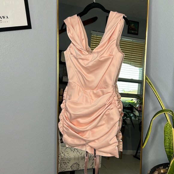 House of CB ‘Coraline’ Blush Satin Corset Dress NWT - Picture 9 of 12